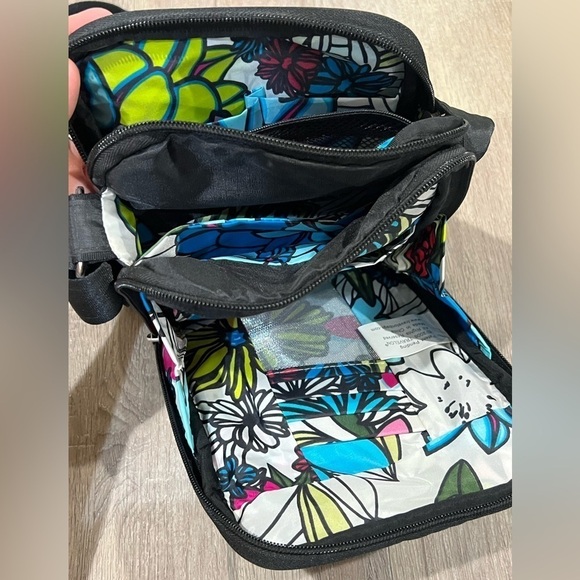 Travelon Anti-theft Black Nylon Satchel Travel Purse Bag Passport Holder - Picture 5 of 10